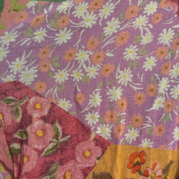 Spell Floral Multicolor Freda Patchwork Kimono Robe in Lolly - Picture 8 of 12